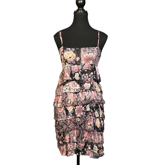 Just Margo Womens Floral Boho Ruffle Dress – Made in Italy, Size Small - Picture 1 of 14